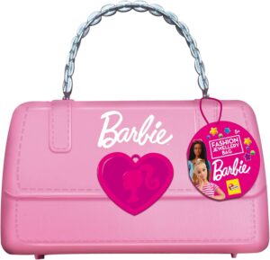 Barbie Fashion sac à bijoux rose avec perles et accessoires dès 5 ans