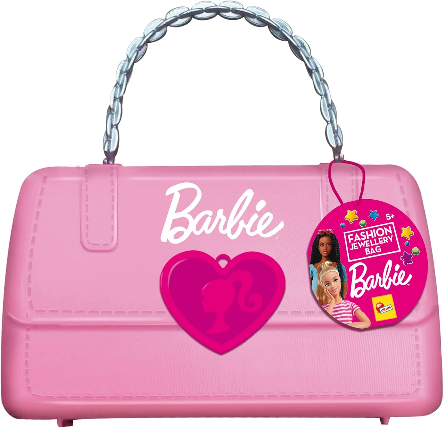 Barbie Fashion sac à bijoux rose avec perles et accessoires dès 5 ans