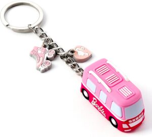 Porte-clés Barbie Camper Van rose en 3D par The Carat Shop