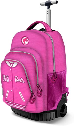 Sac à dos à roulettes Barbie rose 39 L avec poignée 77/100 cm