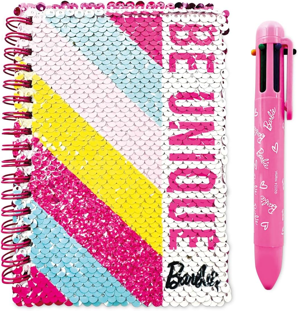 Journal de poche Barbie à paillettes réversibles, 32 pages – Image 2