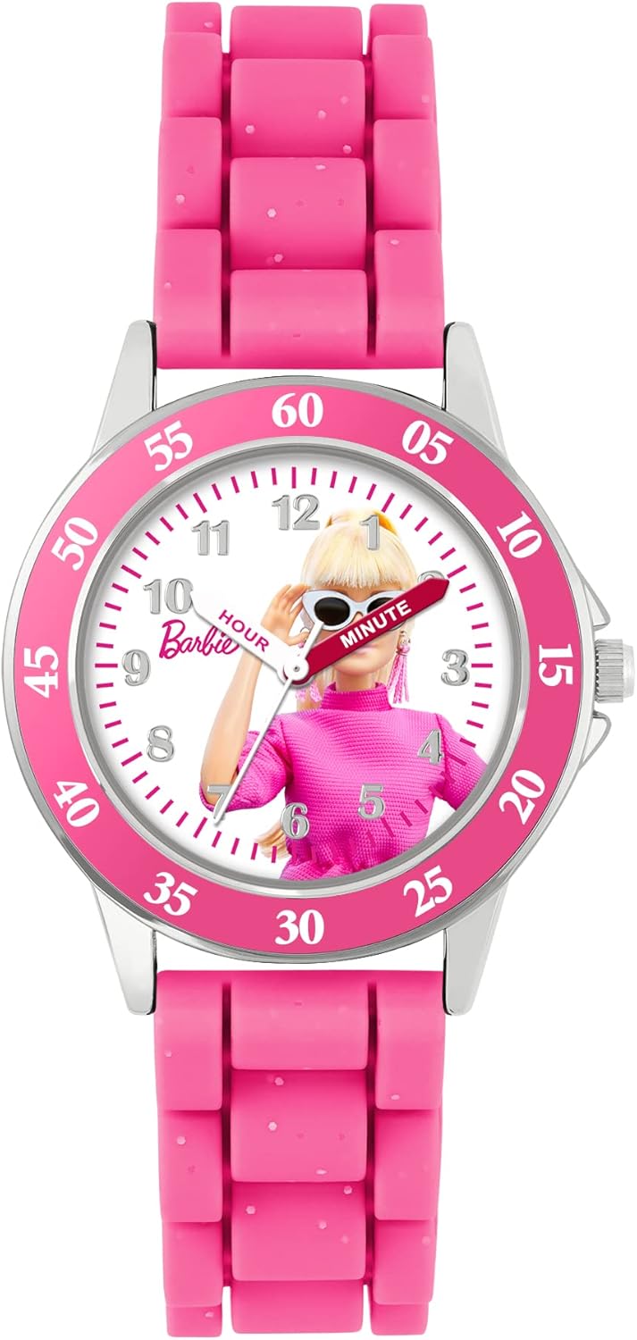 Montre Barbie analogique BAB9003 avec bracelet en silicone rose