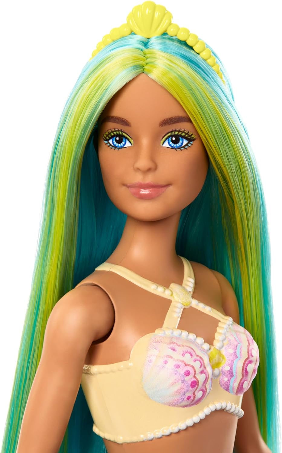 Poupée Barbie sirène HRR03 avec cheveux fantaisie et serre-tête marin – Image 2