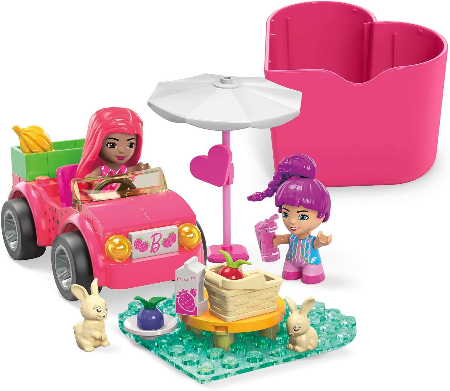Barbie Road Trip en décapotable, coffret de construction 60 briques avec 2 mini-poupées Color Reveal – Image 2