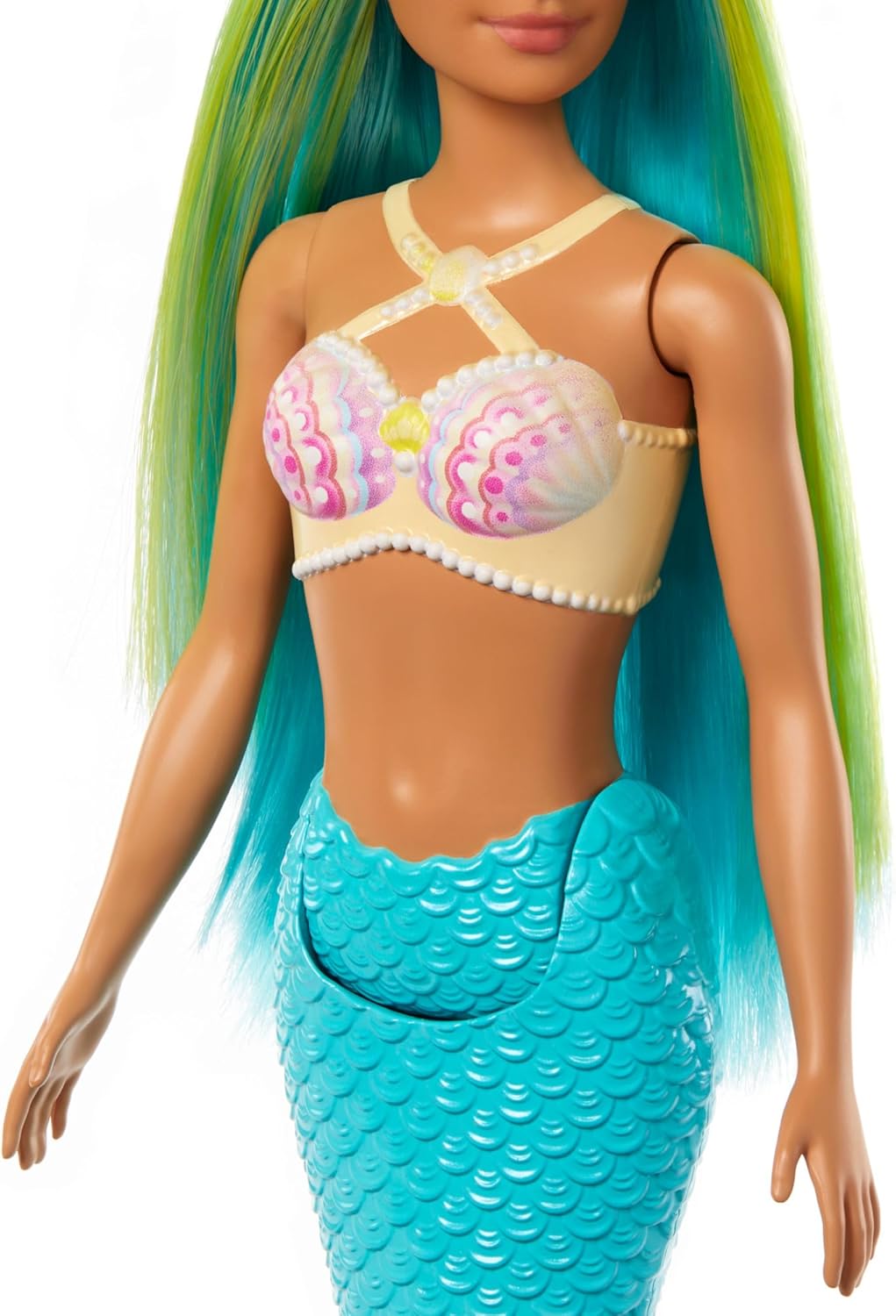 Poupée Barbie sirène HRR03 avec cheveux fantaisie et serre-tête marin – Image 3