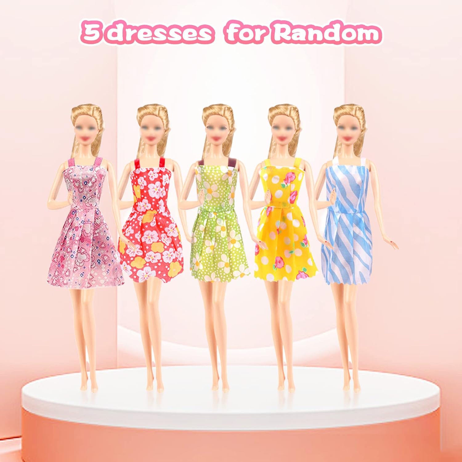 Pack Barbie compatible 21 pièces avec robes, tenues et couronnes – Image 3