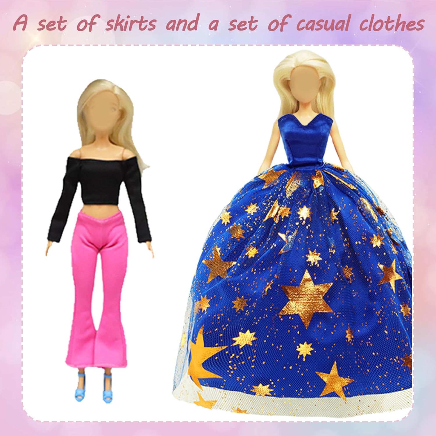 Barbie vêtements 56 pièces pour poupées de 11,5 pouces avec 20 chaussures et 18 accessoires – Image 6