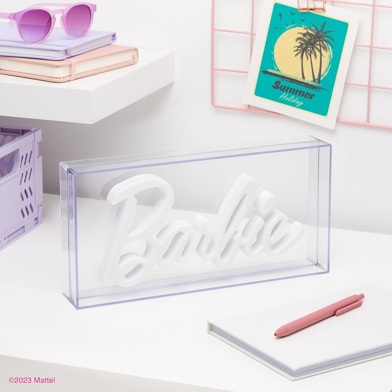 Lampe néon LED Barbie rose à poser ou murale – Image 6