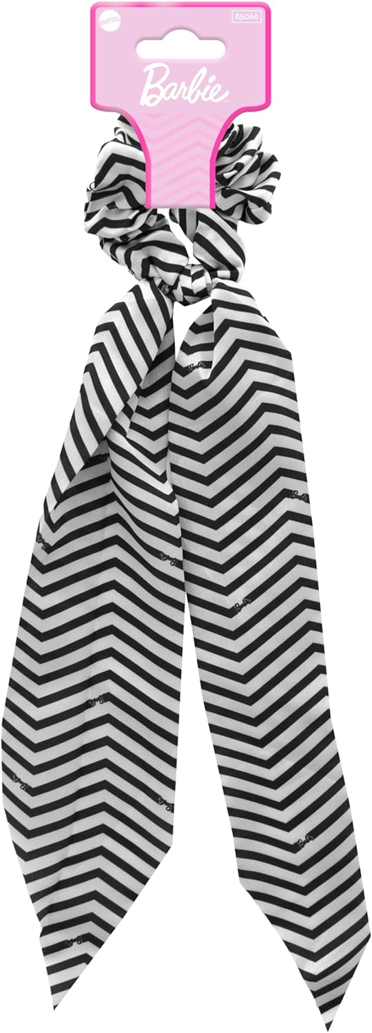Barbie Mattel foulchie chevron noir et blanc 2-en-1 – Image 2
