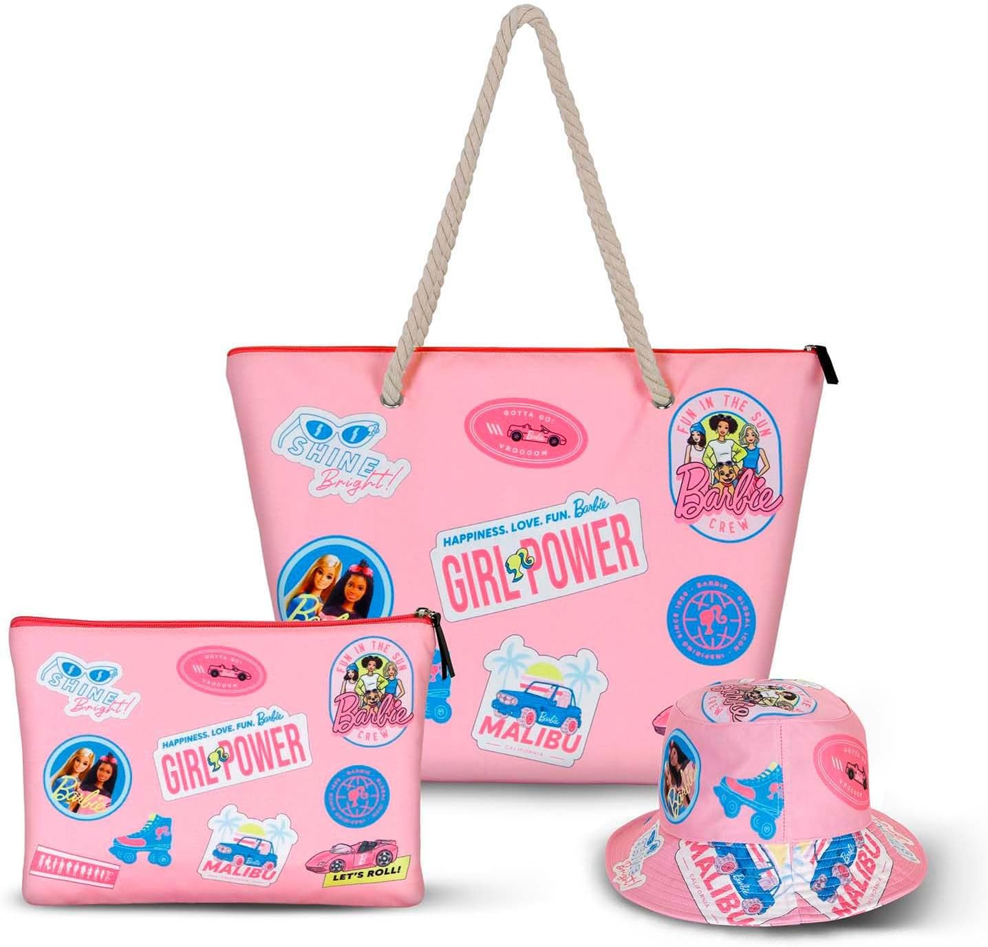 Trousse de toilette Barbie Malibu Soleil rose avec compartiment 30,5 x 22,5 cm – Image 4