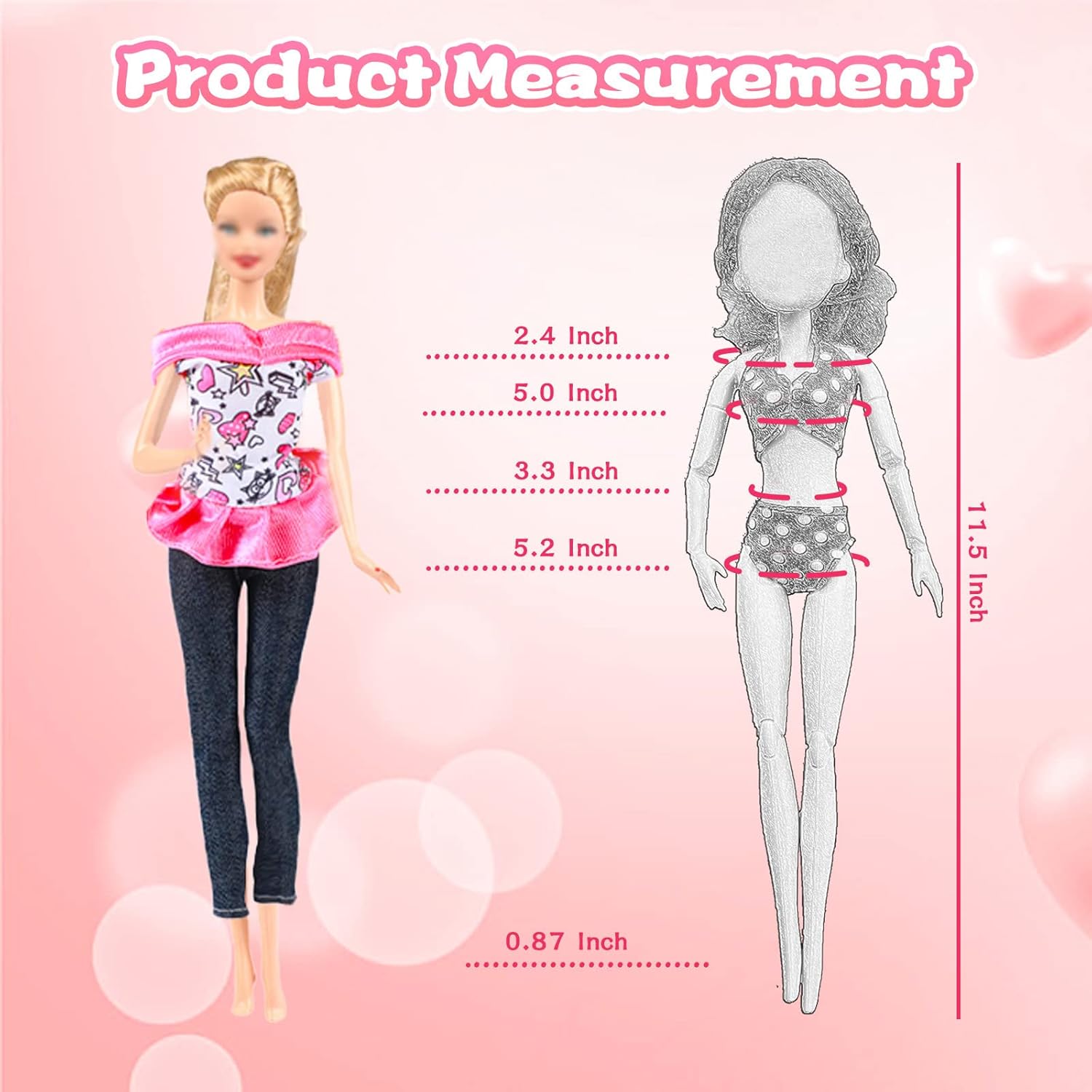 Pack Barbie compatible 21 pièces avec robes, tenues et couronnes – Image 4
