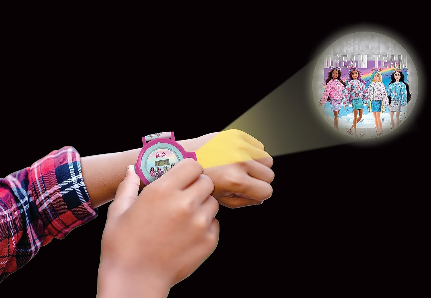 Montre digitale Barbie à bracelet ajustable avec 20 projections Lexibook – Image 3