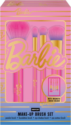 Barbie lot rose de 4 pinceaux maquillage Sence Beauty