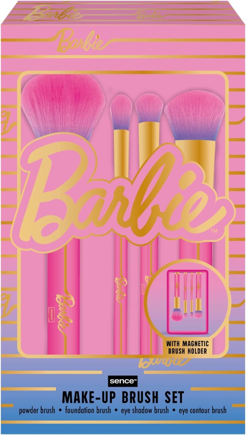 Barbie lot rose de 4 pinceaux maquillage Sence Beauty