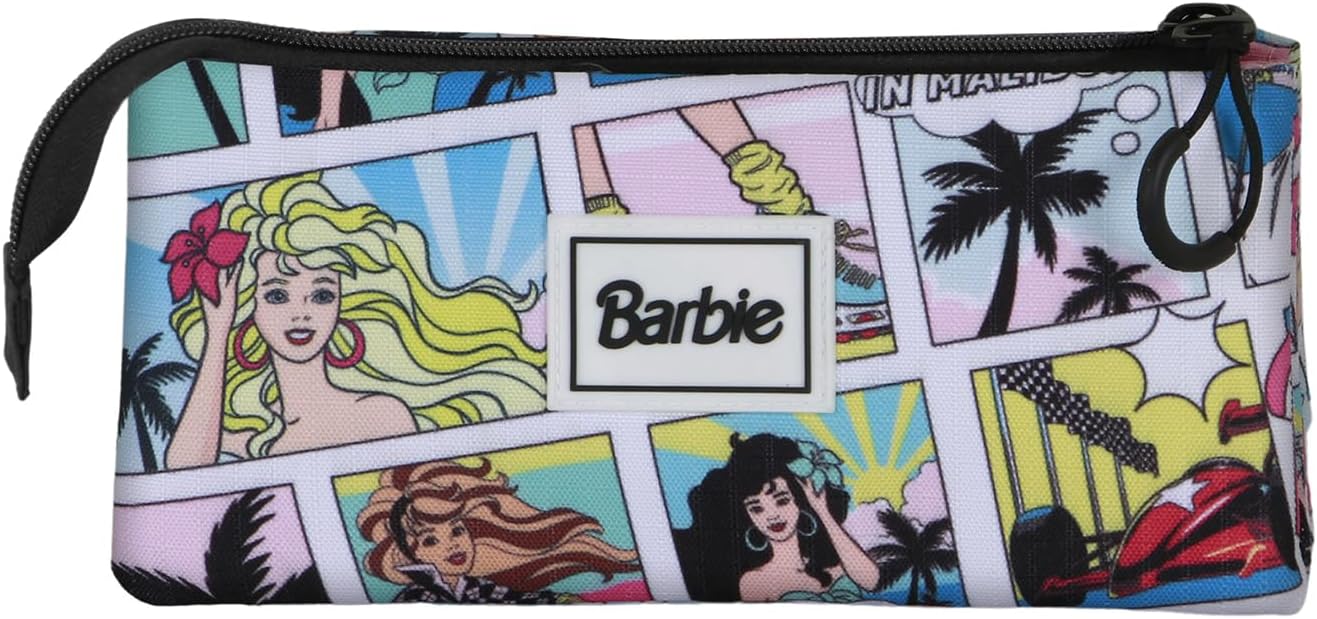 Trousse triple Barbie Comic multicolore à 3 compartiments – Image 3