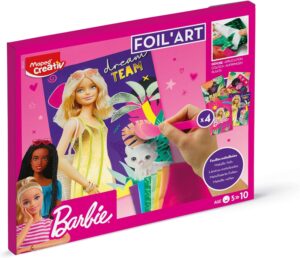 Barbie Foil'Art Maped Creativ avec 4 cartes à décorer