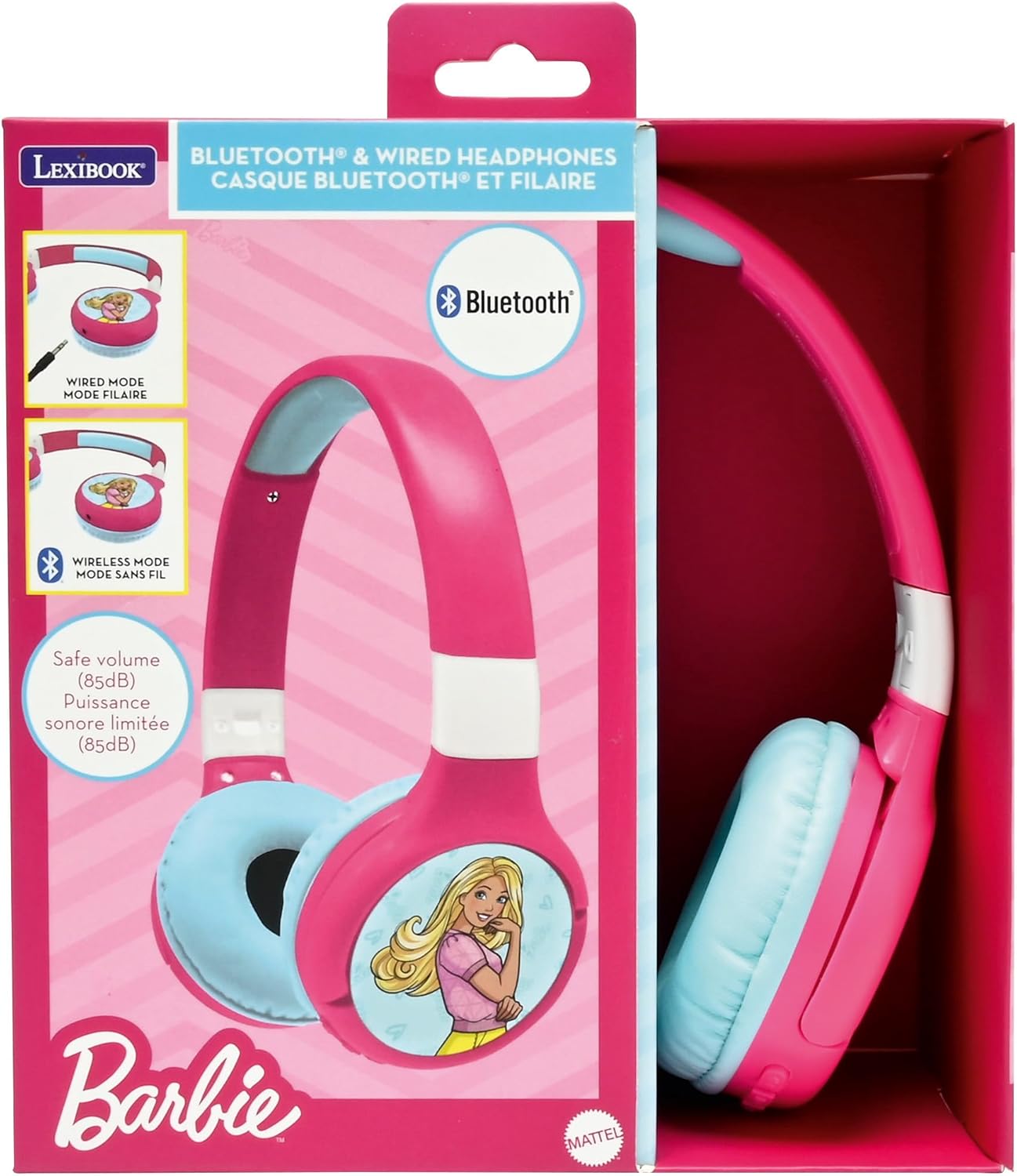 Casque audio Barbie Mattel 2-en-1 Bluetooth et filaire avec micro – Image 5