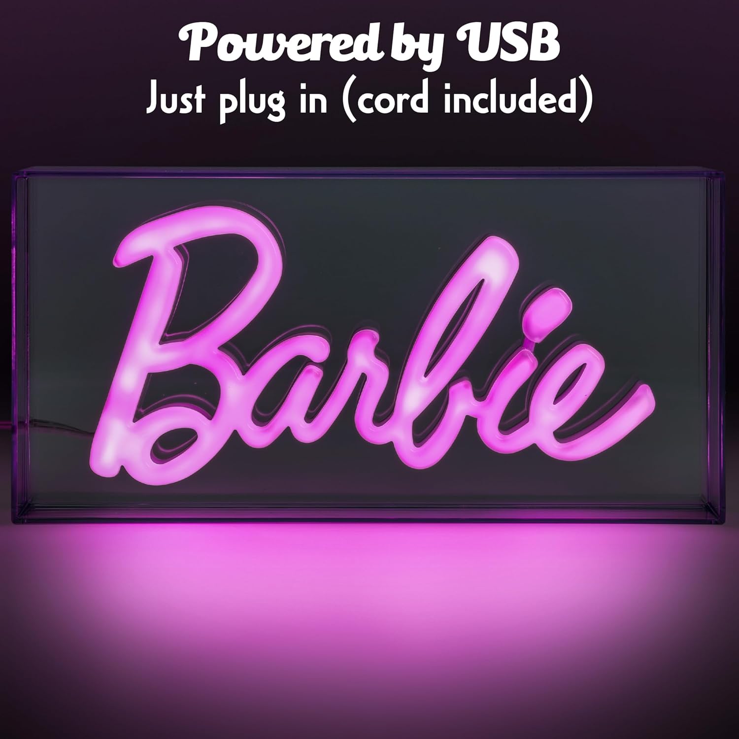 Lampe néon LED Barbie rose à poser ou murale – Image 4