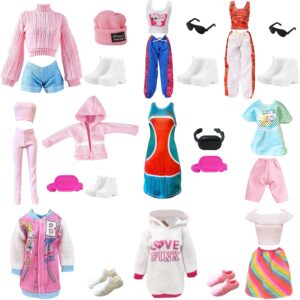 Coffret Barbie compatible : 24 vêtements et accessoires pour poupées 30 cm