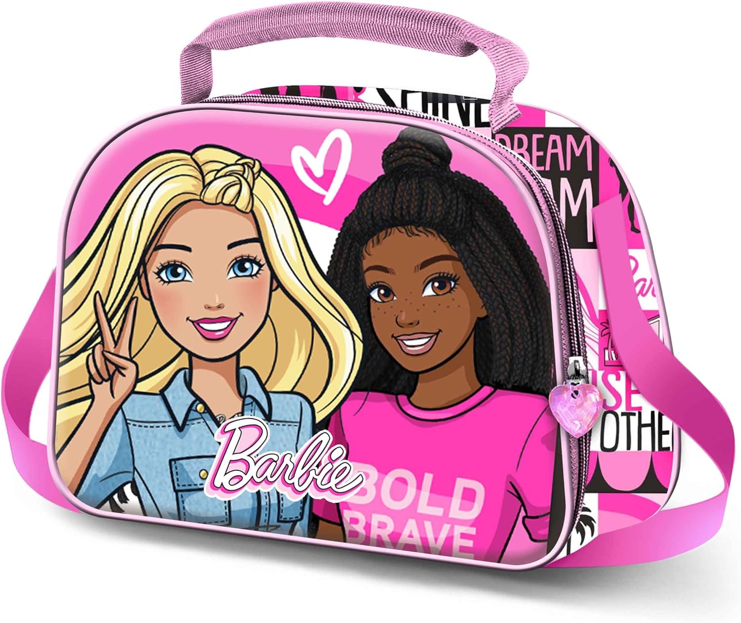 Sac à goûter Barbie rose 3D avec doublure isotherme