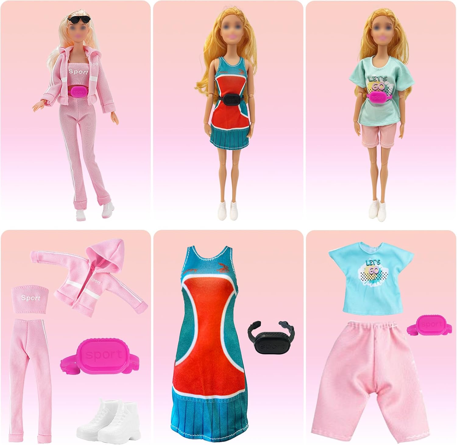 Coffret Barbie compatible : 24 vêtements et accessoires pour poupées 30 cm – Image 5