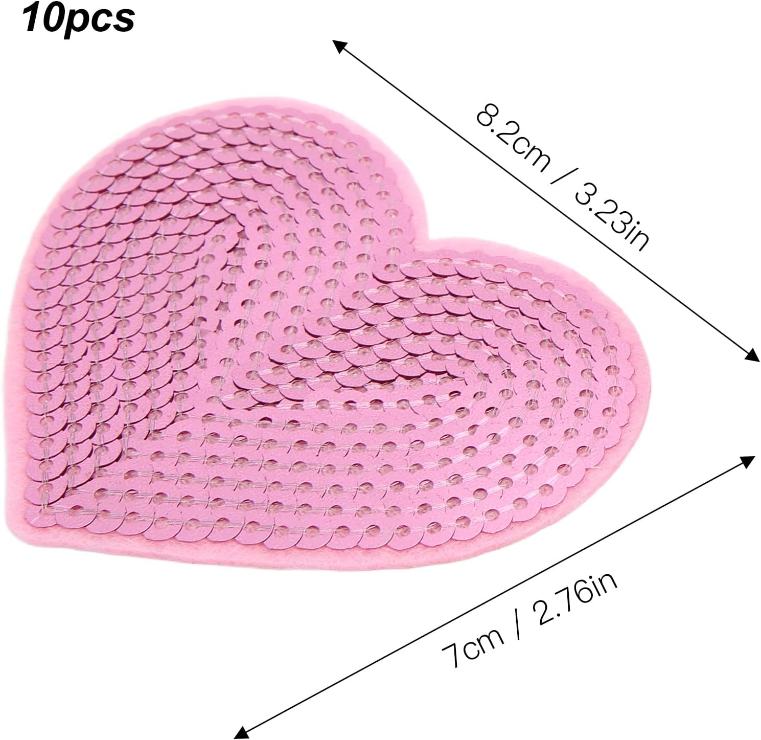 Patchs thermocollants Barbie cœurs roses 10 pièces – Image 2