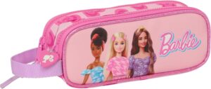 Trousse double Barbie Love rose en polyester