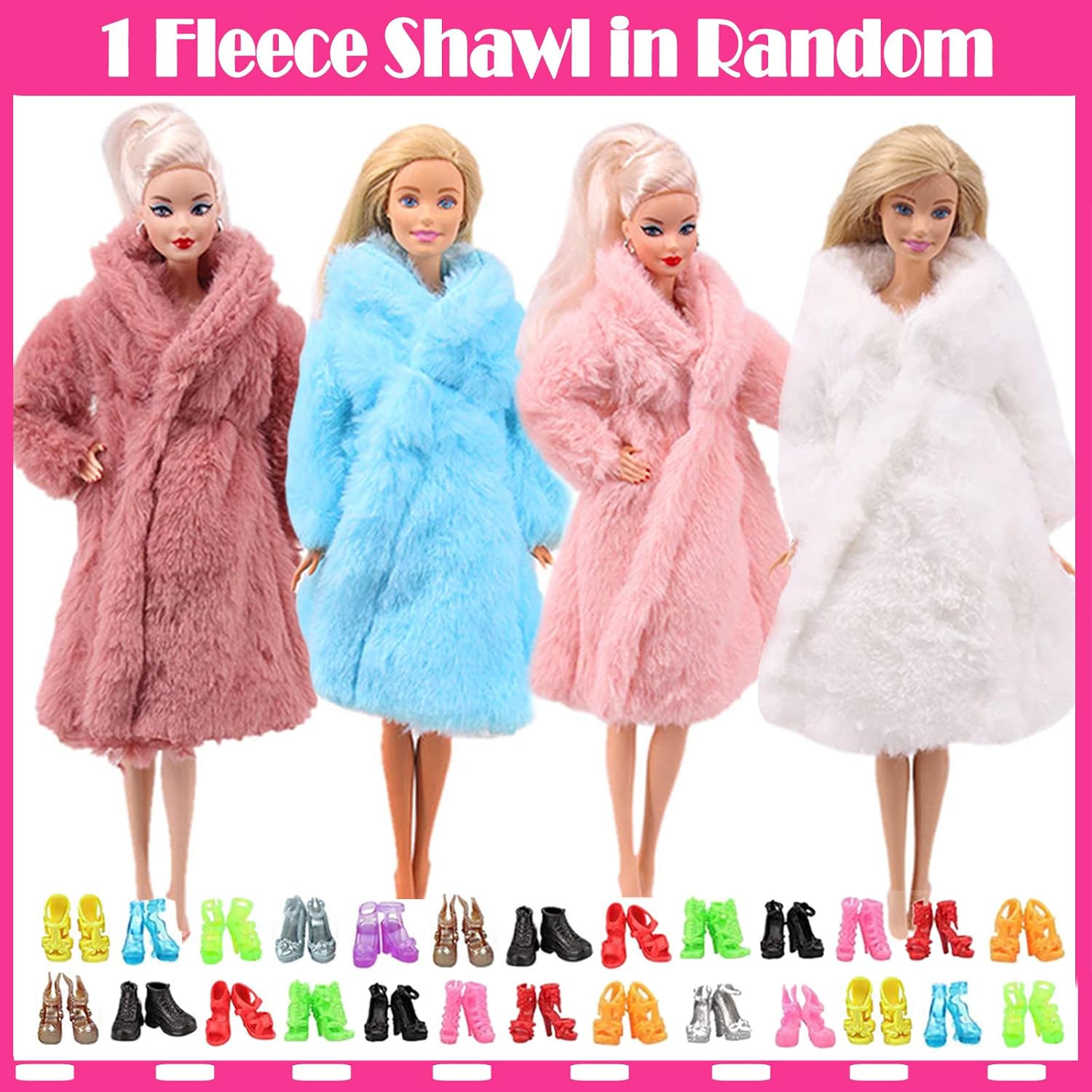 Barbie, lot de 68 vêtements et accessoires avec 7 robes – Image 8