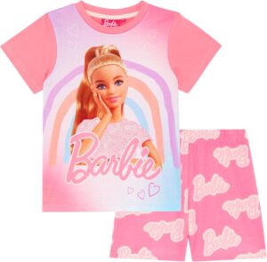 Pyjama court Barbie Rainbow à manches courtes
