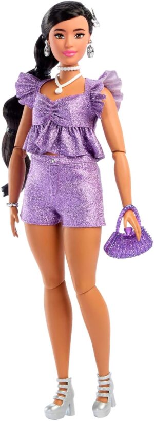 Barbie Deluxe Style n° 8, short violet et tresse noire