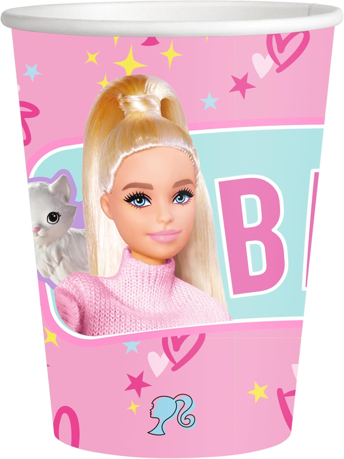 8 gobelets Barbie en carton, 250 ml – Image 3