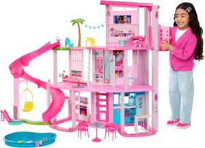 Maison de Rêve Barbie à 3 niveaux avec ascenseur et 75 accessoires