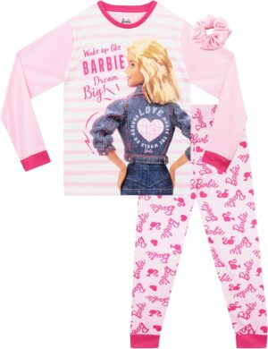 Pyjama Barbie fille avec chouchou assorti