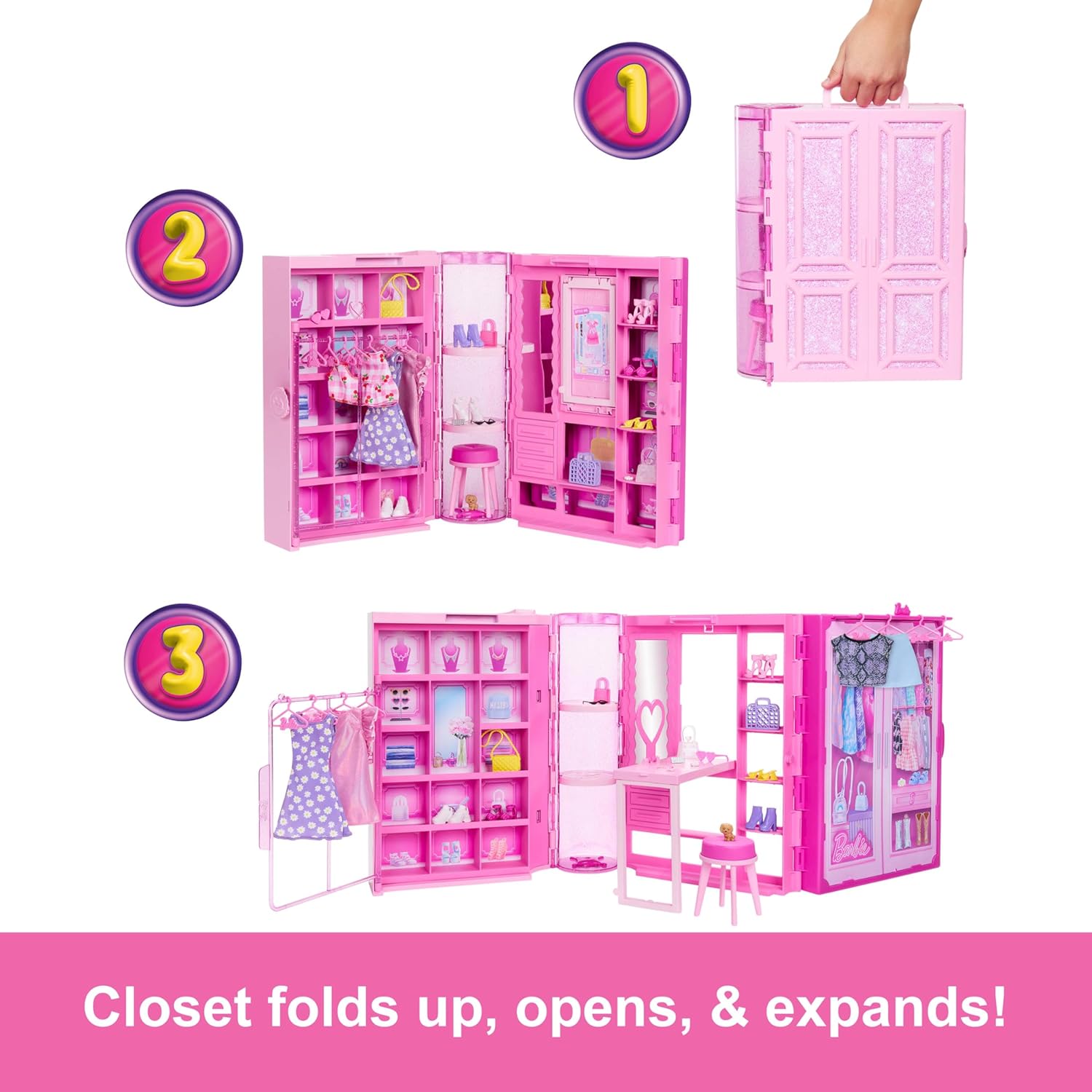 Barbie Dream Closet 3.0, dressing avec rangement et 4 looks – Image 4