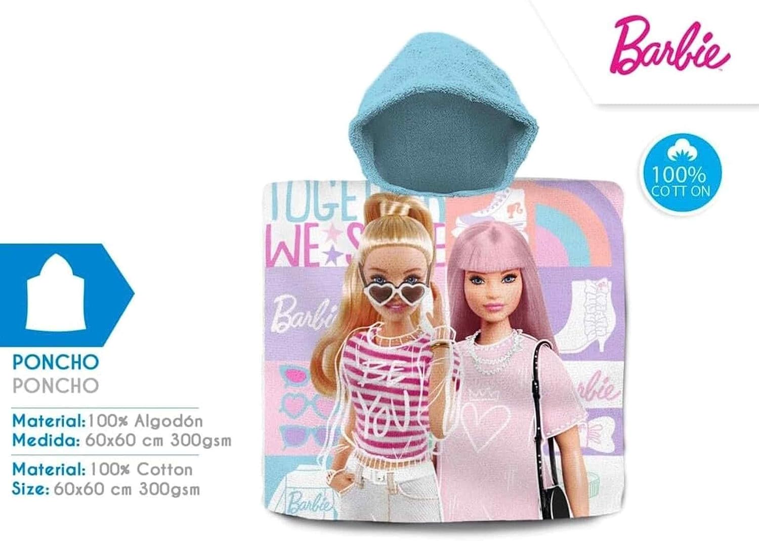 Poncho serviette Barbie en coton – Image 5