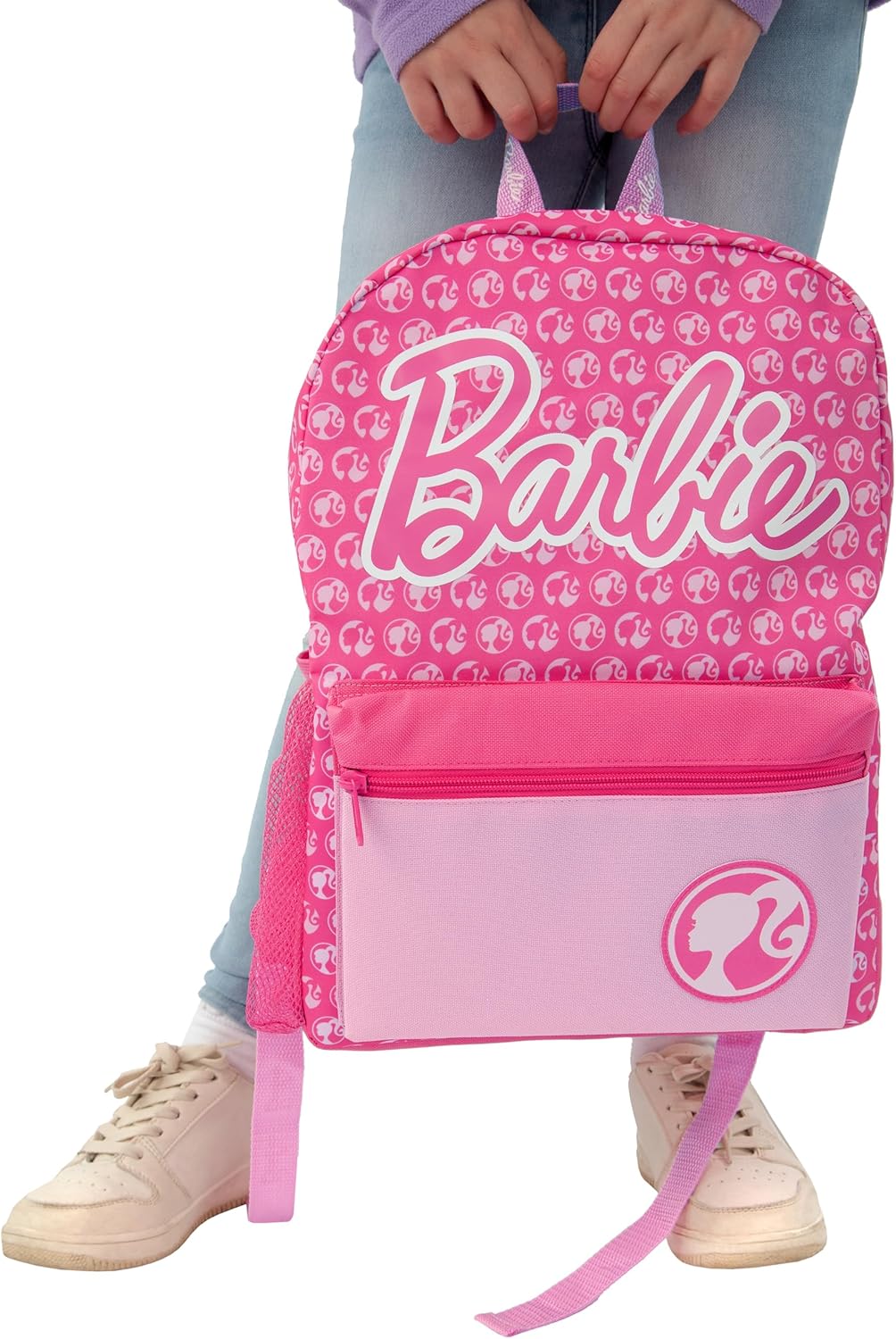 Sac à dos Barbie rose à imprimé silhouettes, taille unique – Image 3