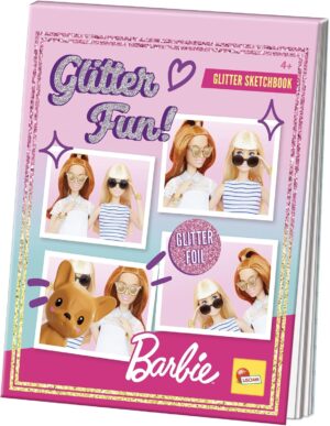 Lisciani Barbie carnet de croquis pailleté 32 pages dès 4 ans