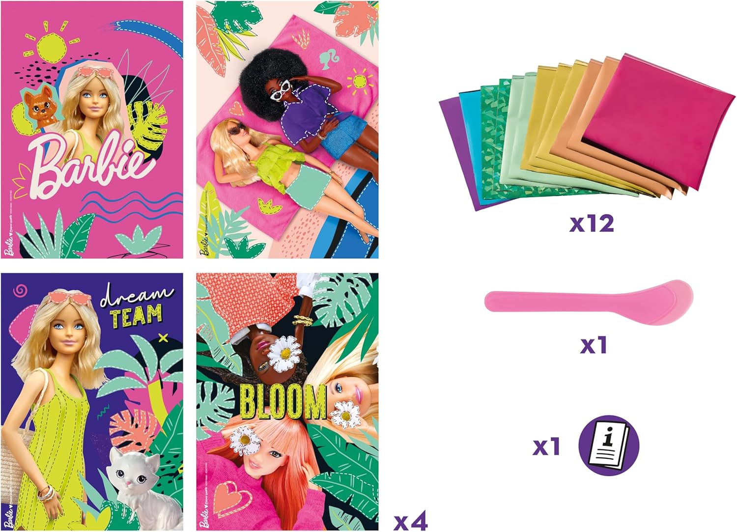 Barbie Foil'Art Maped Creativ avec 4 cartes à décorer – Image 6