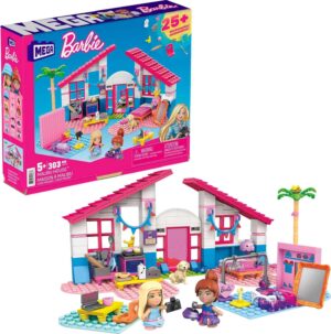 Maison de Malibu Barbie Mega, 303 pièces avec 2 mini-figurines