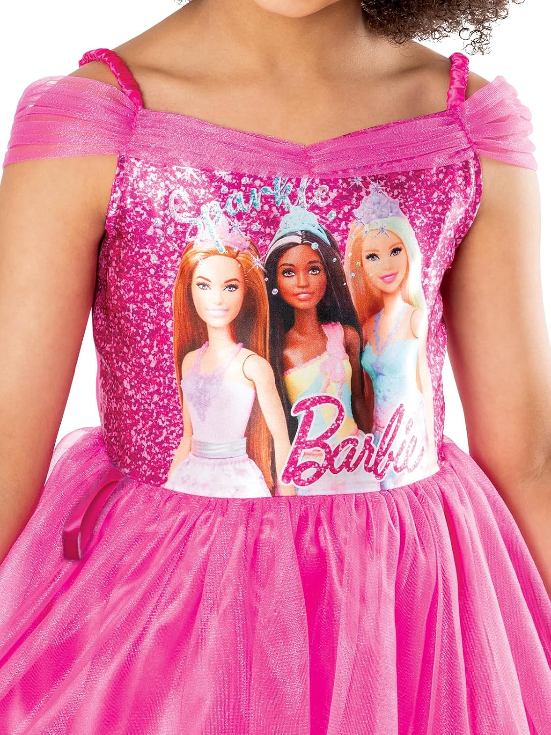Costume Barbie princesse avec robe tutu rose et top imprimé Barbie – Image 4
