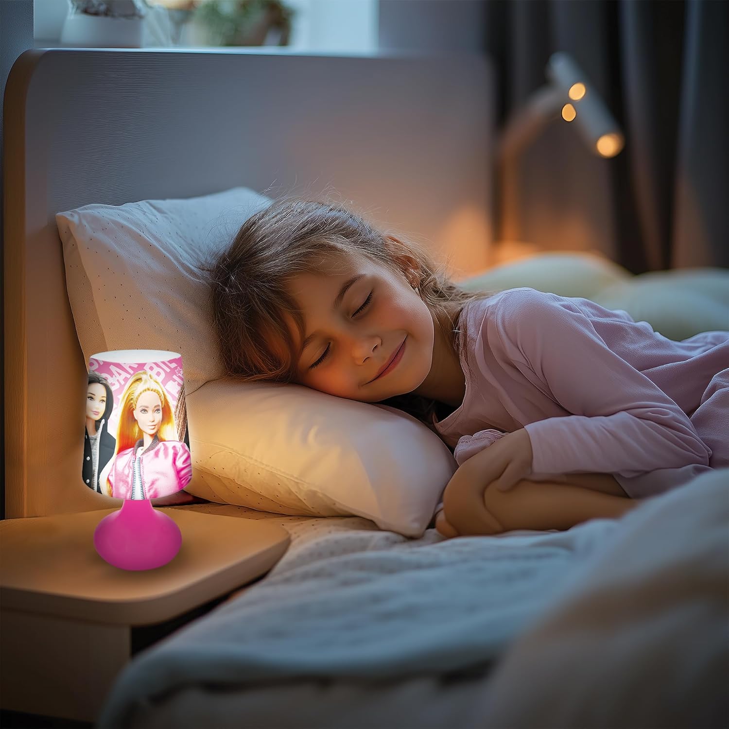 Mini veilleuse de chevet Barbie sans fil rose MLT10BB – Image 4