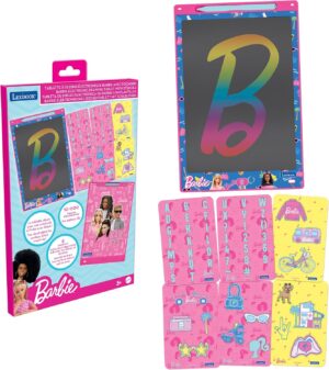 Ardoise magique Barbie Lexibook avec écran 28 cm, 1 stylet et 6 pochoirs