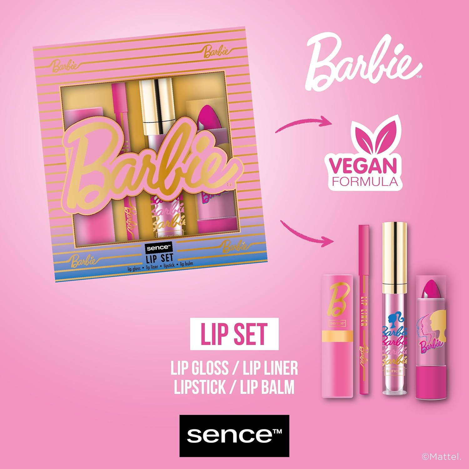 Barbie Coffret lèvres 4 pièces Vegan Beauty Box – Image 2