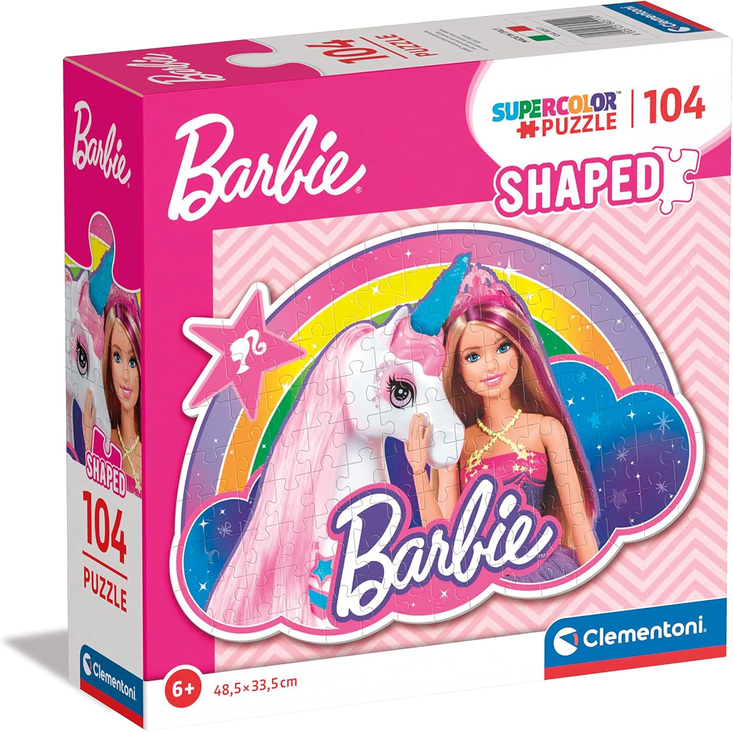 Puzzle Barbie 104 pièces en boîte carrée Clementoni 80511