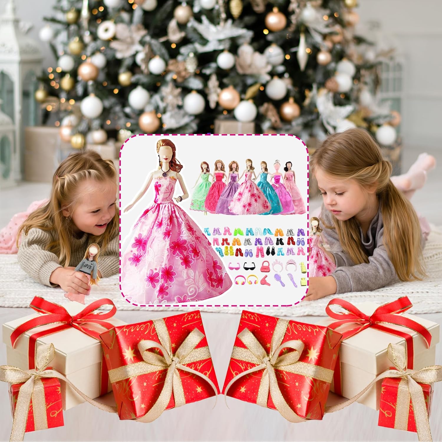Tenues Barbie pour poupées de 28 cm avec 6 robes de mariée – Image 6