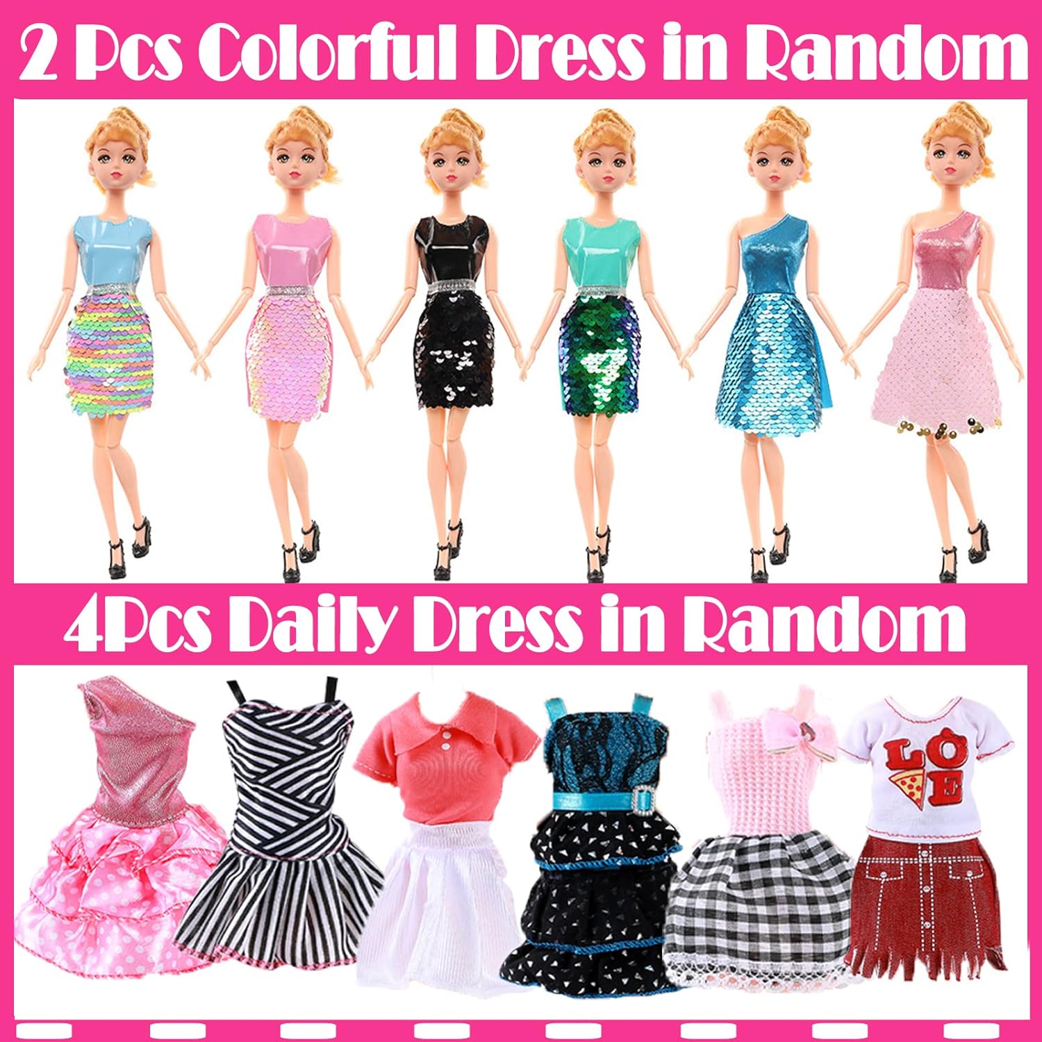 Barbie, lot de 68 vêtements et accessoires avec 7 robes – Image 3