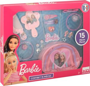 Barbie coffret 15 pièces bijoux et accessoires de coiffure avec bague dès 3 ans