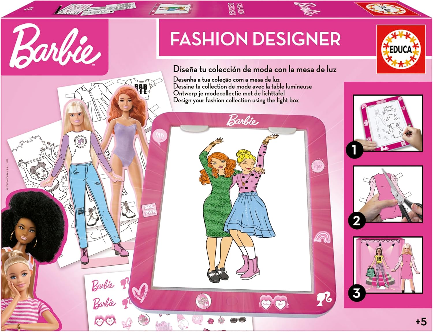 Barbie Fashion Designer avec podium de défilé et tableau design