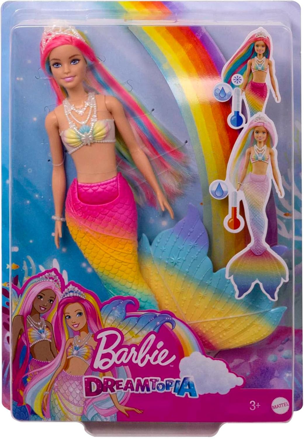 Barbie Dreamtopia Sirène Arc-en-Ciel Magique à changement de couleur GTF89 – Image 6