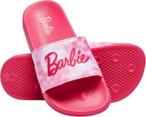 Chaussons de piscine Barbie tie-dye rose et violet